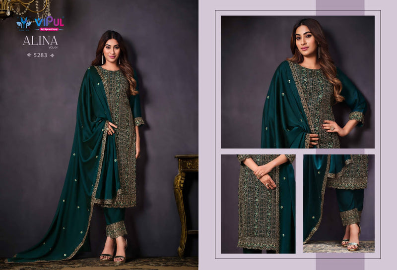 Vipul Alina Vol 4 Georgette With Heavy Embroidery Designer Suits