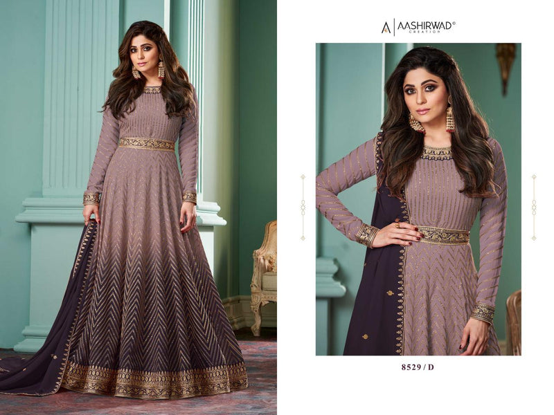 Aashirwad Creation Alizza Shaded Georgette With Heavy Designer Ready Made Gown Suits