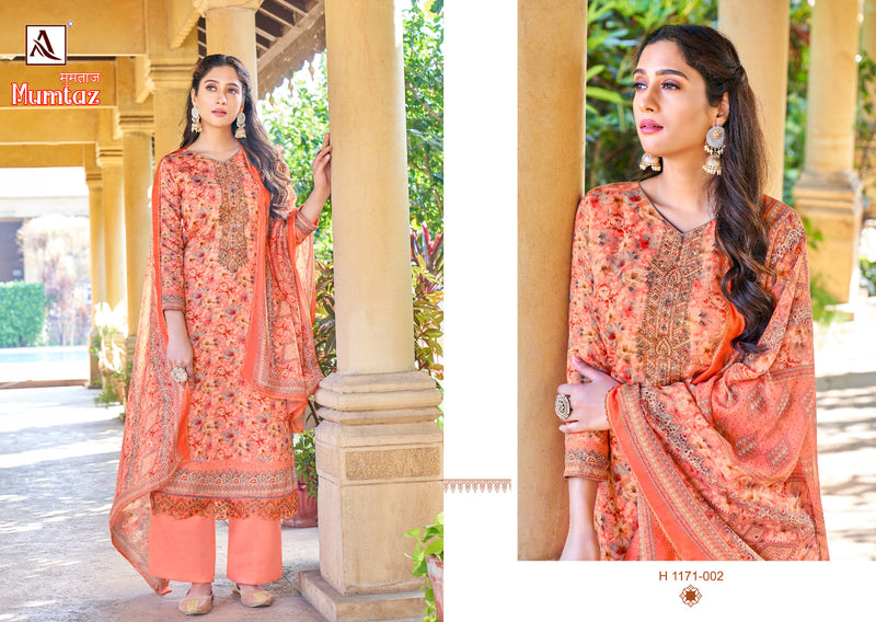 Alok Suit Mumtaz Jam Digital Embroidery Swarovski Diamond Work Daman Embroidery Patch Work Salwar Suits
