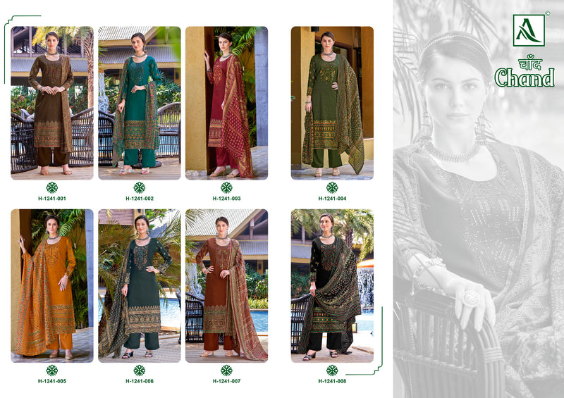 Alok Suit Chand Jam Cotton Designer Printed Embroidery Swarovski Diamond Work Fancy Salwar Kameez