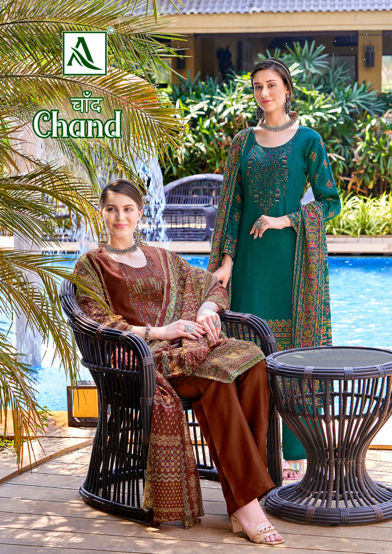 Alok Suit Chand Jam Cotton Designer Printed Embroidery Swarovski Diamond Work Fancy Salwar Kameez