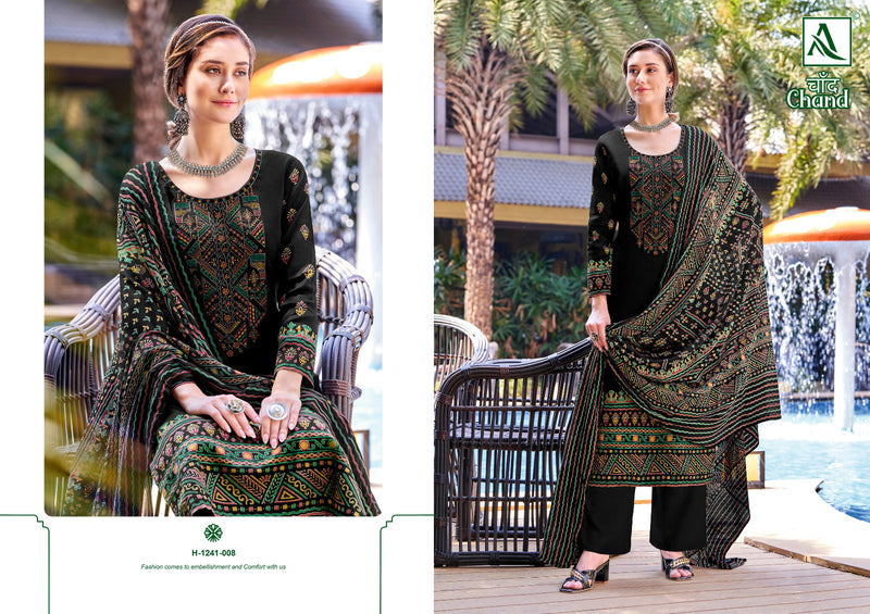 Alok Suit Chand Jam Cotton Designer Printed Embroidery Swarovski Diamond Work Fancy Salwar Kameez