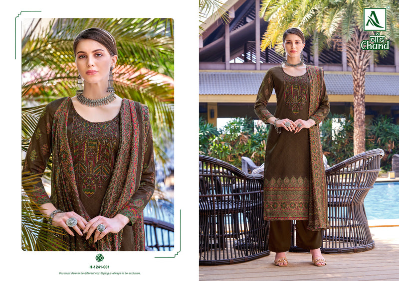 Alok Suit Chand Jam Cotton Designer Printed Embroidery Swarovski Diamond Work Fancy Salwar Kameez