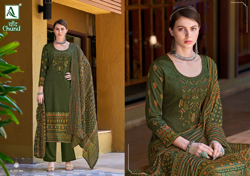 Alok Suit Chand Jam Cotton Designer Printed Embroidery Swarovski Diamond Work Fancy Salwar Kameez