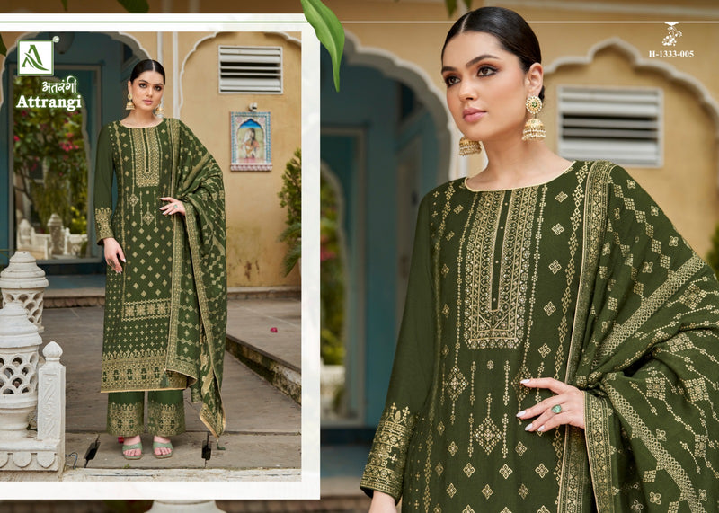 Alok Suits Attrangi Pashmina Designer Heavy Work Suits Collection
