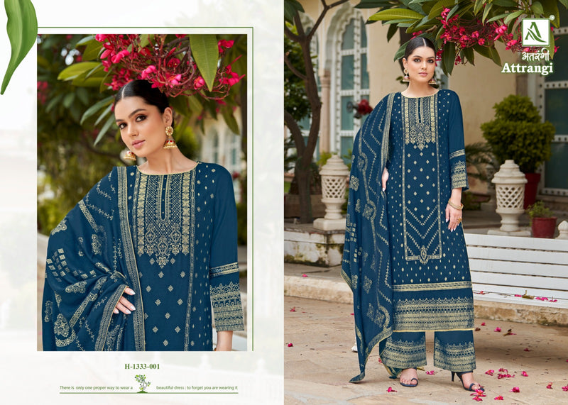 Alok Suits Attrangi Pashmina Designer Heavy Work Suits Collection