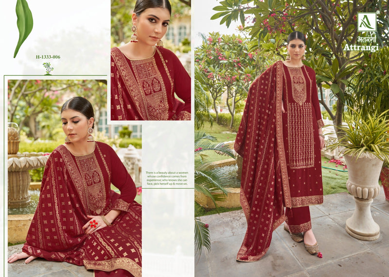Alok Suits Attrangi Pashmina Designer Heavy Work Suits Collection
