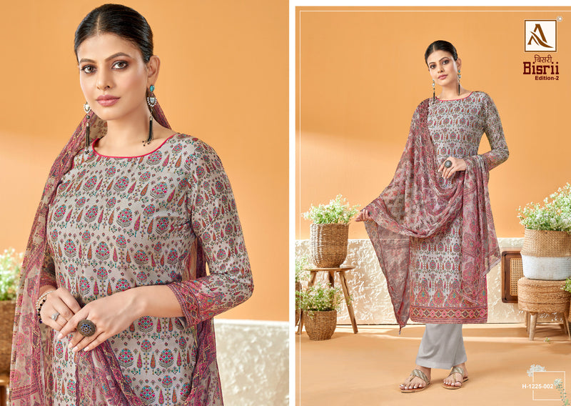 Alok Suits Bisrii Vol 2 Jam Cotton Digital Print With Swarovski Diamond Work Suits