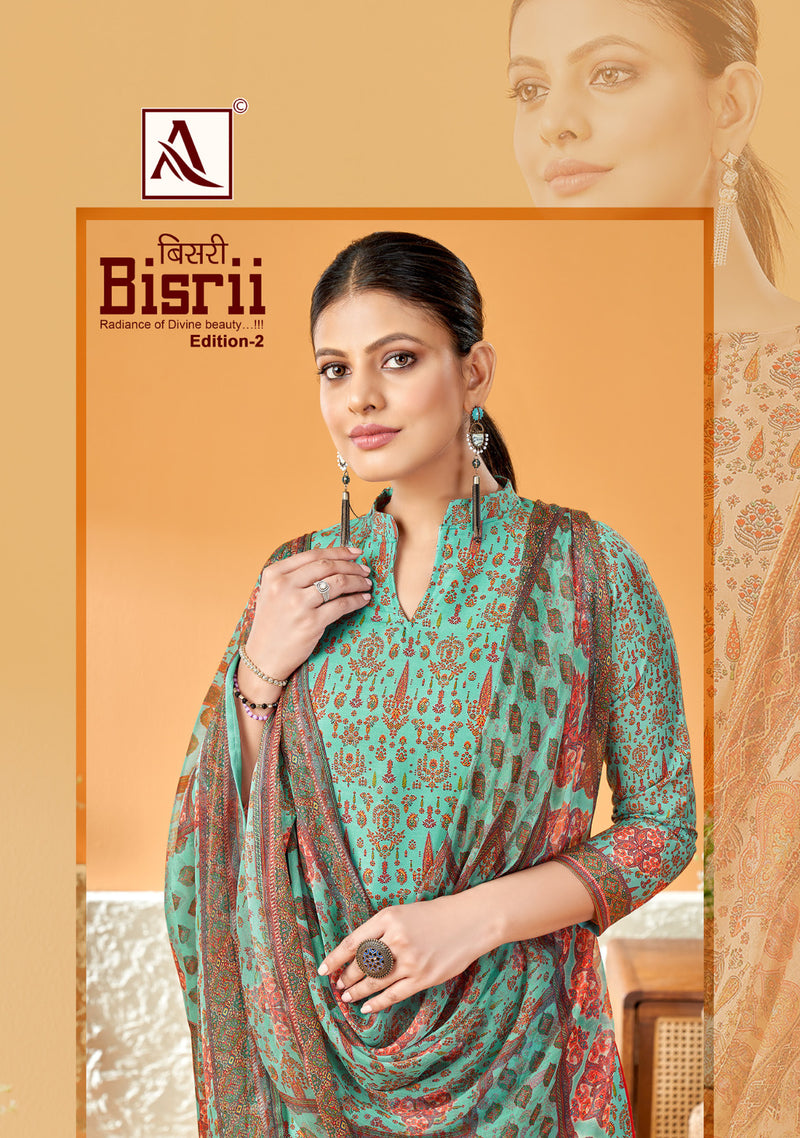 Alok Suits Bisrii Vol 2 Jam Cotton Digital Print With Swarovski Diamond Work Suits