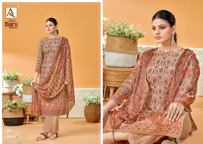 Alok Suits Bisrii Vol 2 Jam Cotton Digital Print With Swarovski Diamond Work Suits