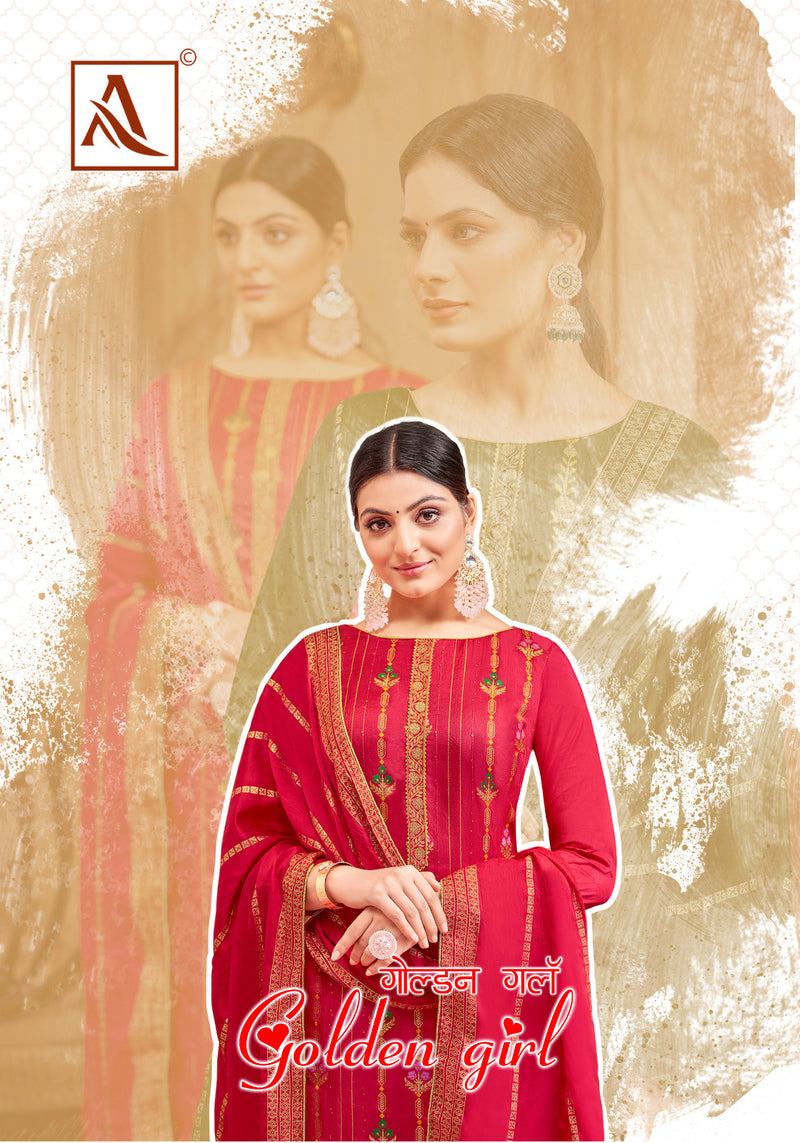 Alok Suits Golden Girl Viscose Embroidery Designer Salwar Suits