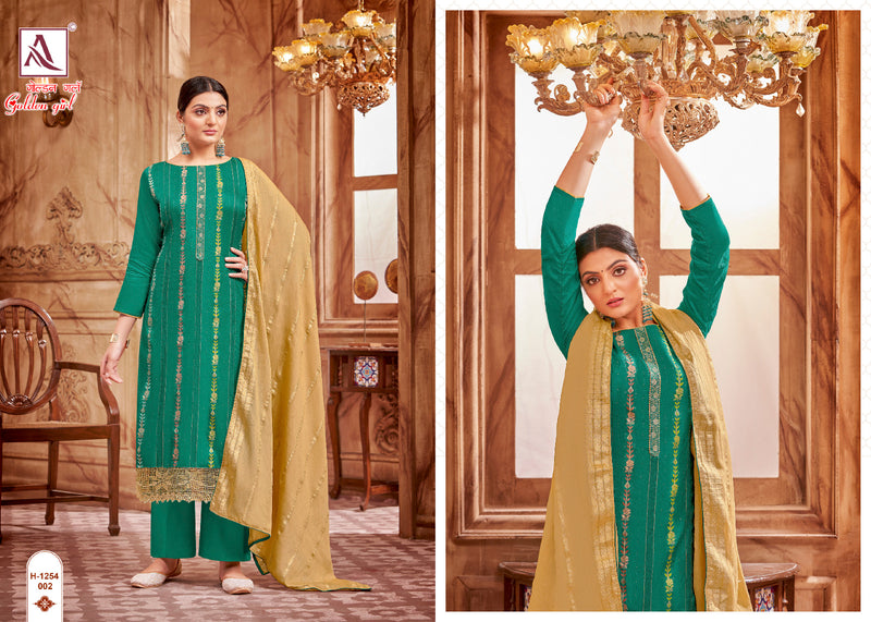 Alok Suits Golden Girl Viscose Embroidery Designer Salwar Suits