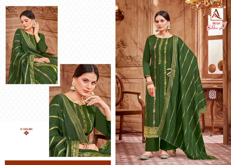 Alok Suits Golden Girl Viscose Embroidery Designer Salwar Suits