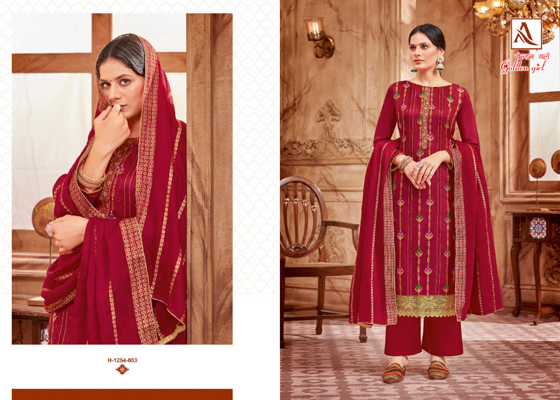 Alok Suits Golden Girl Viscose Embroidery Designer Salwar Suits