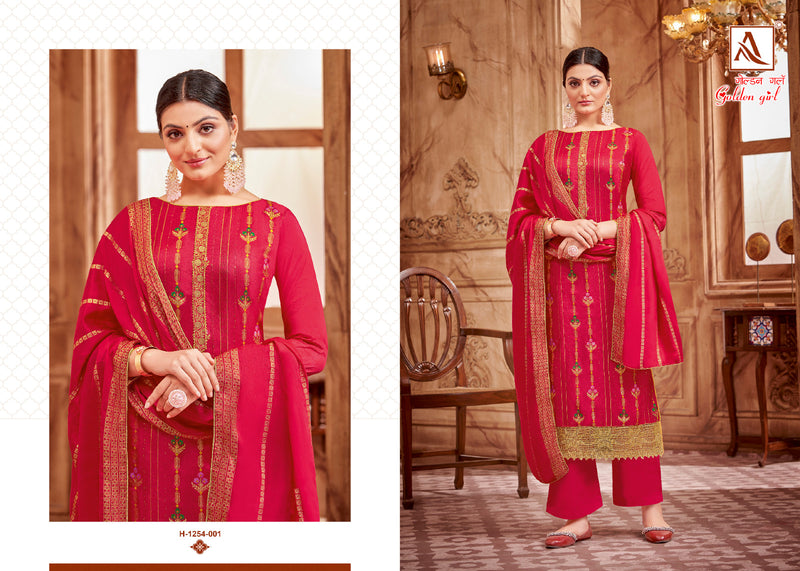Alok Suits Golden Girl Viscose Embroidery Designer Salwar Suits