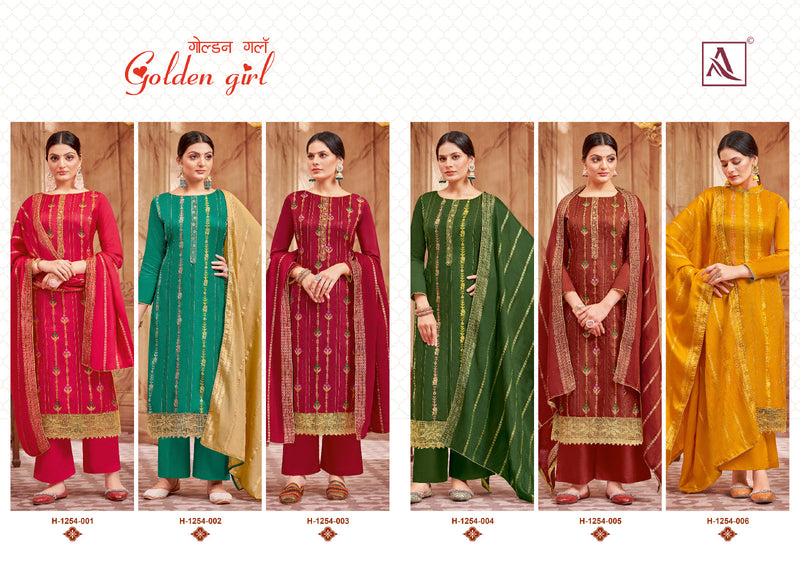 Alok Suits Golden Girl Viscose Embroidery Designer Salwar Suits