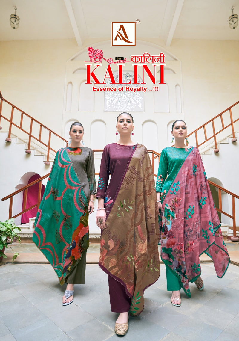 Alok Suits Kalini Pashmina Digital Printed With Hand Work Winter Suit Collection
