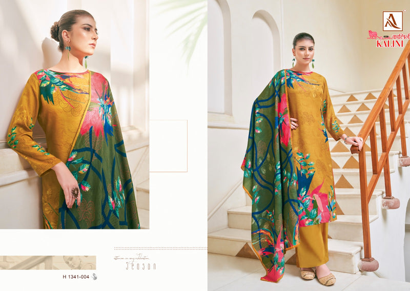 Alok Suits Kalini Pashmina Digital Printed With Hand Work Winter Suit Collection