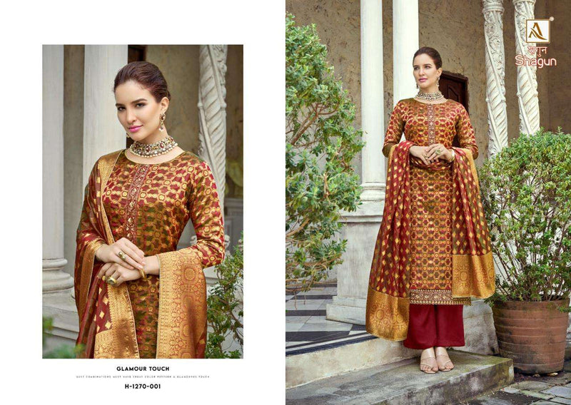 Alok Suits Shagun Jacquard Banarasi Style Designer Salwar Suit Collection