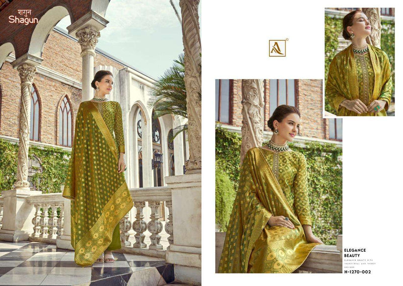 Alok Suits Shagun Jacquard Banarasi Style Designer Salwar Suit Collection