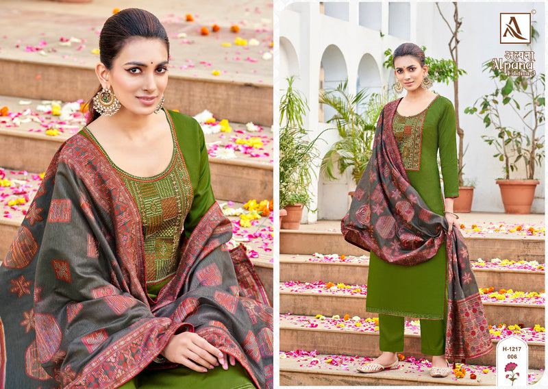 Alok Suits Alpana Vol 3 Jam Cotton With Designer Embroidery Work Suits