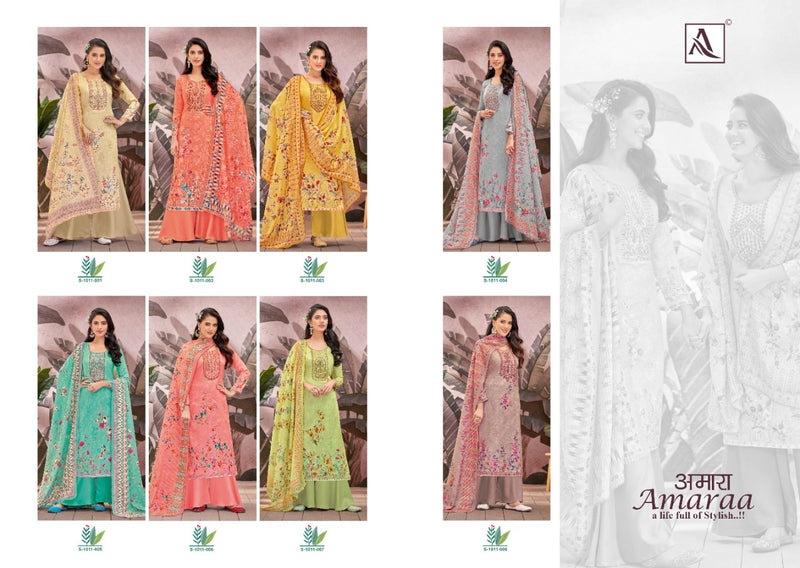 Alok Suits Amaraa Jam Cotton Digital Print With Fancy Embroidery Work Suits