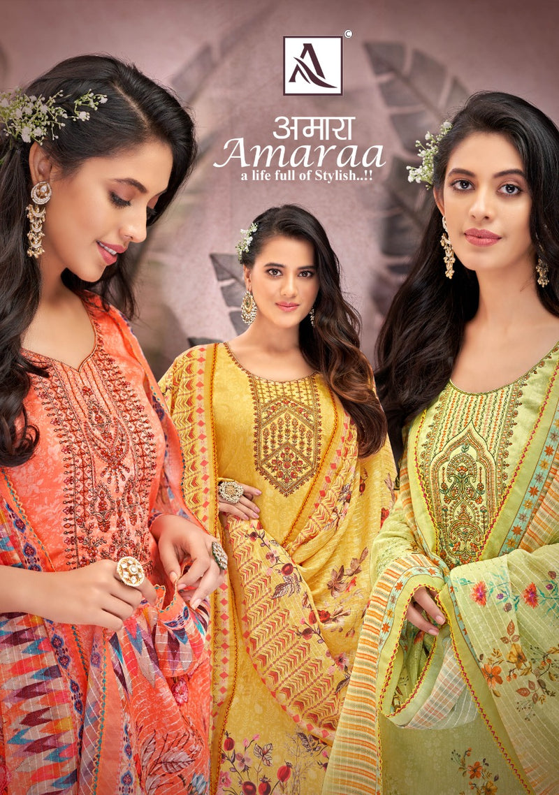 Alok Suits Amaraa Jam Cotton Digital Print With Fancy Embroidery Work Suits