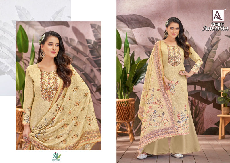 Alok Suits Amaraa Jam Cotton Digital Print With Fancy Embroidery Work Suits