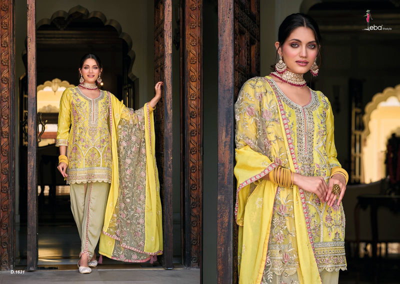 Eba Lifesyle Amber Chinon With Embroidered Designer Kurti With Dupatta