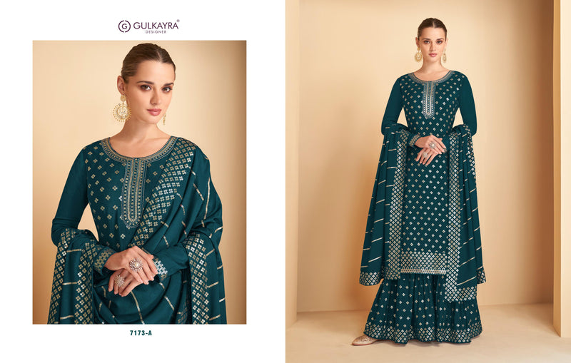 Gulkayra Designer Amber Chinon Heavy Embroidery Designer Salwar Suits