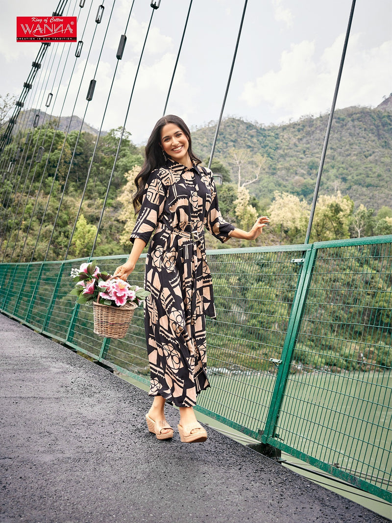 Wanna Amber Rayon Printed Heavy Fancy Wear Kurti