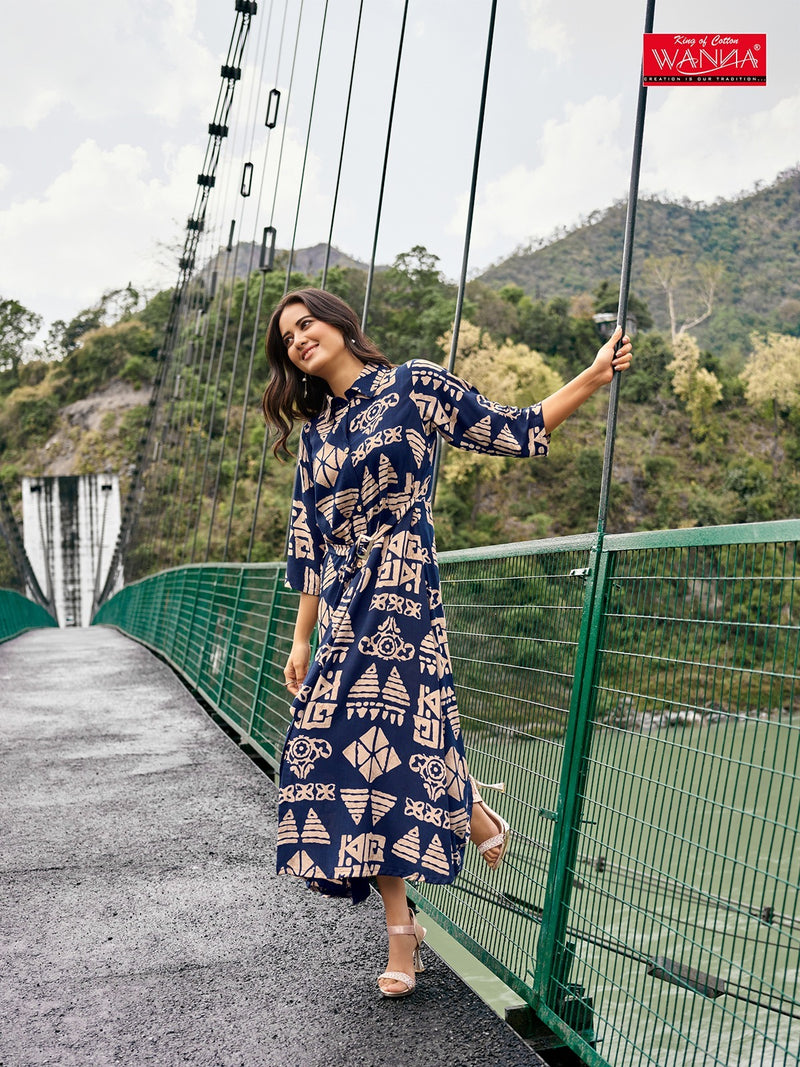Wanna Amber Rayon Printed Heavy Fancy Wear Kurti