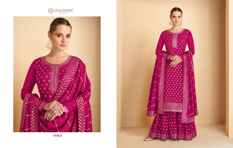 Gulkayra Designer Amber Chinon Heavy Embroidery Designer Salwar Suits