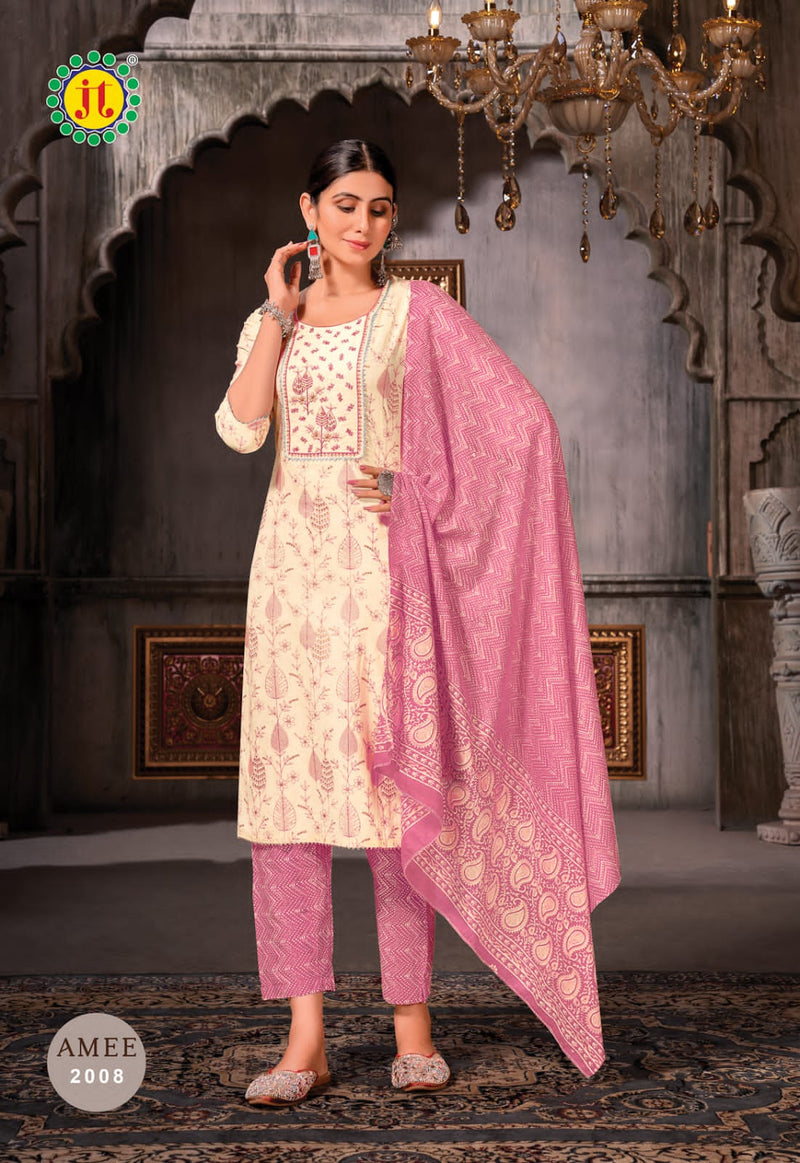 Jt Amee Vol 2 Lawn Cotton Printed Fancy Embroidery Casual Wear Kurti Collection