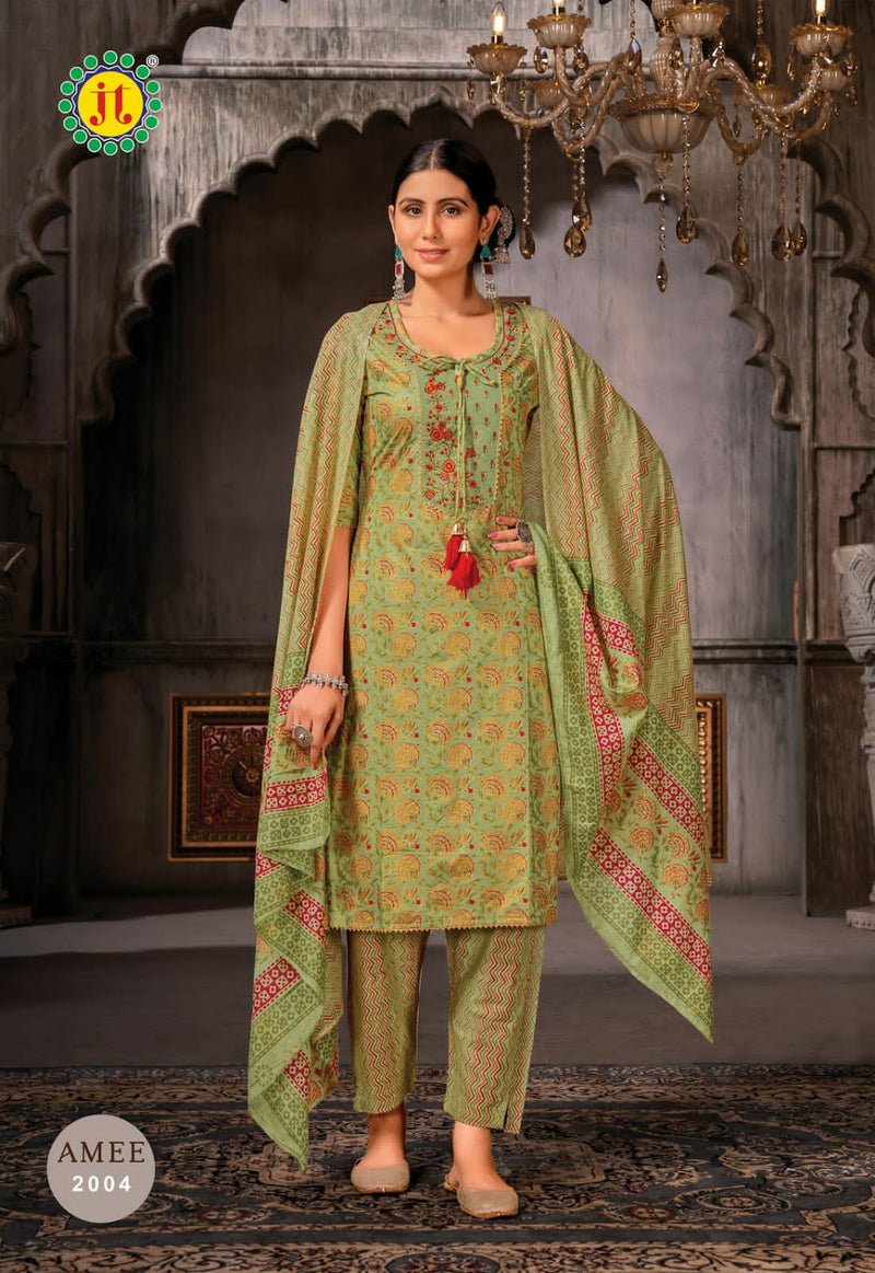 Jt Amee Vol 2 Lawn Cotton Printed Fancy Embroidery Casual Wear Kurti Collection