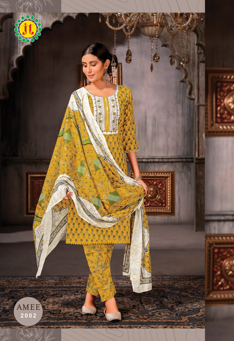 Jt Amee Vol 2 Lawn Cotton Printed Fancy Embroidery Casual Wear Kurti Collection