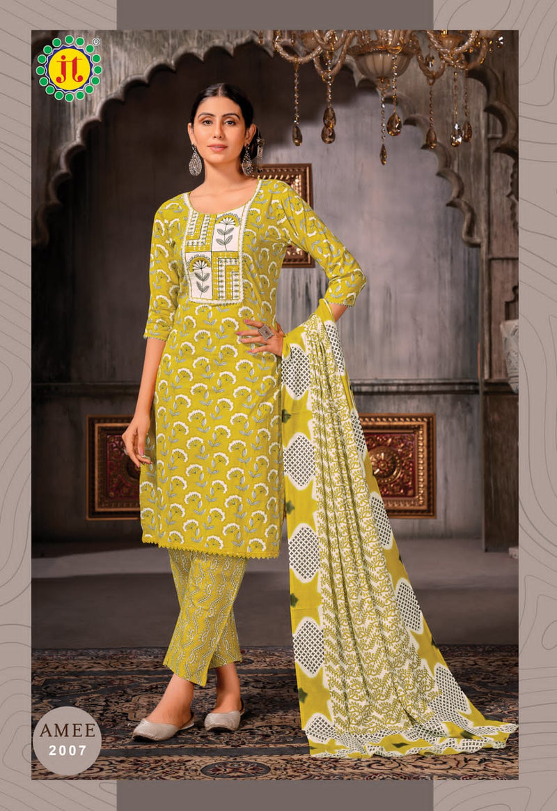 Jt Amee Vol 2 Lawn Cotton Printed Fancy Embroidery Casual Wear Kurti Collection
