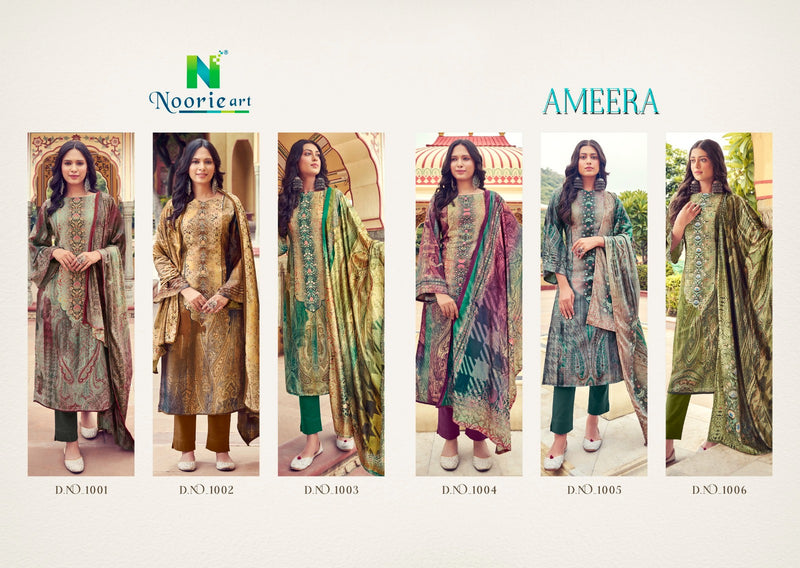 Noorie Art Ameera Pashmina Digital Printed Designer Suit Collection