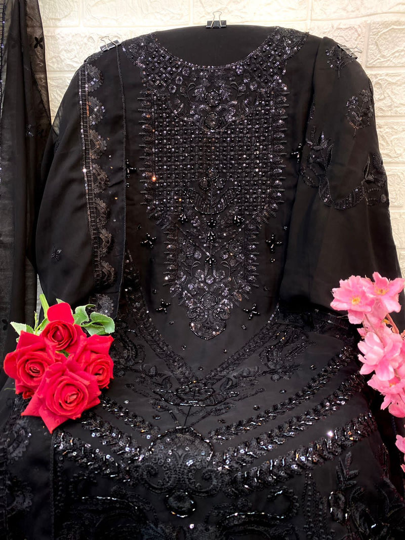 Al Amra Anaya Zf 100 Georgette Heavy Embroidery Pakistani Suit Collection