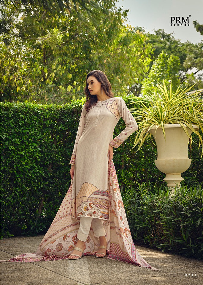 Prm Trendz Anjum Muslin Digital Print With Heavy Work Suits