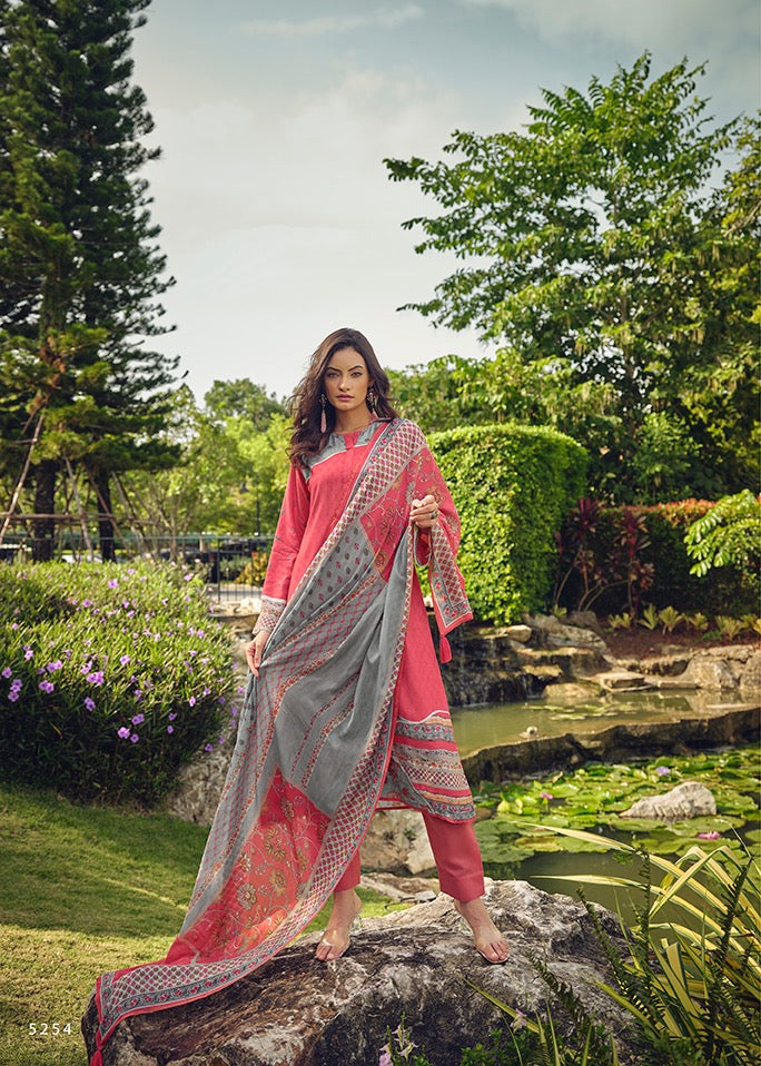 Prm Trendz Anjum Muslin Digital Print With Heavy Work Suits
