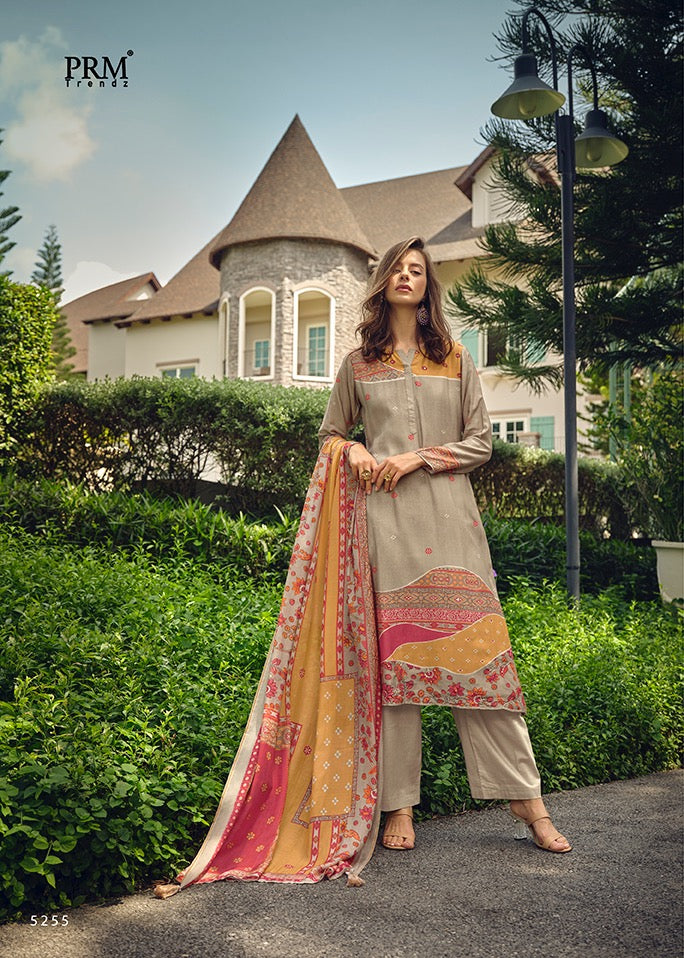 Prm Trendz Anjum Muslin Digital Print With Heavy Work Suits