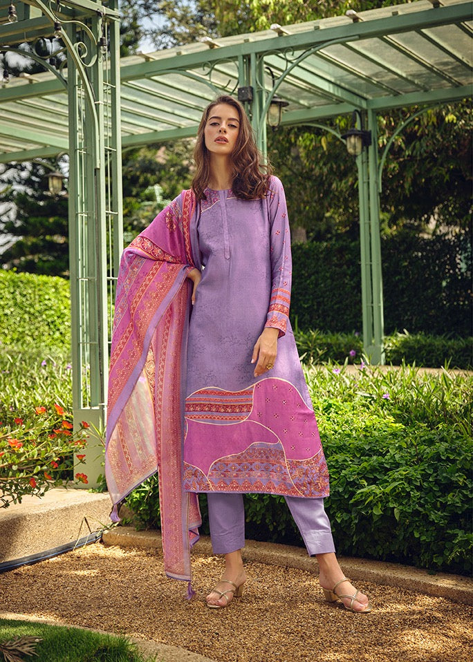 Prm Trendz Anjum Muslin Digital Print With Heavy Work Suits