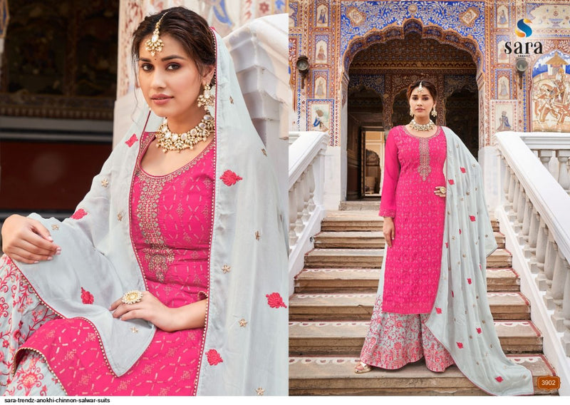 Sara Trendz Anokhi Chinon With Heavy Embroidery Designer Salwar Suits