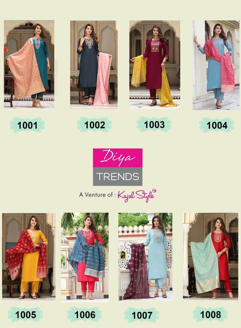 Diya Trends Anokhi Vol 1 Muslin Fancy Straight Kurtis With Pant