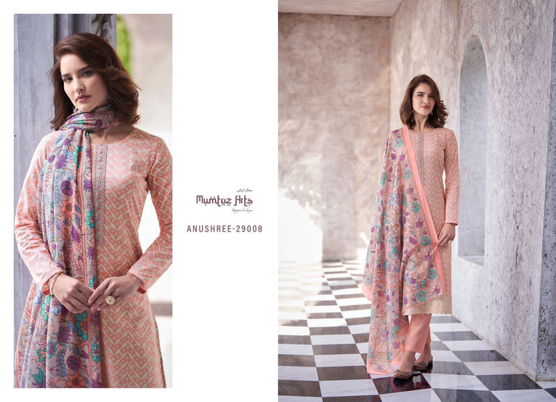 Mumtaz Arts Anushree Lawn Cotton Digital Print With Embroidery Work Suits