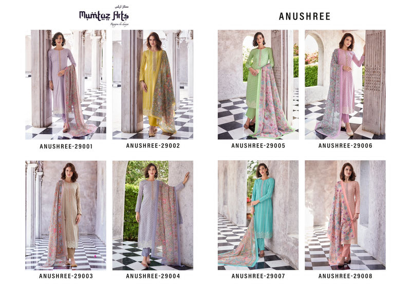 Mumtaz Arts Anushree Lawn Cotton Digital Print With Embroidery Work Suits