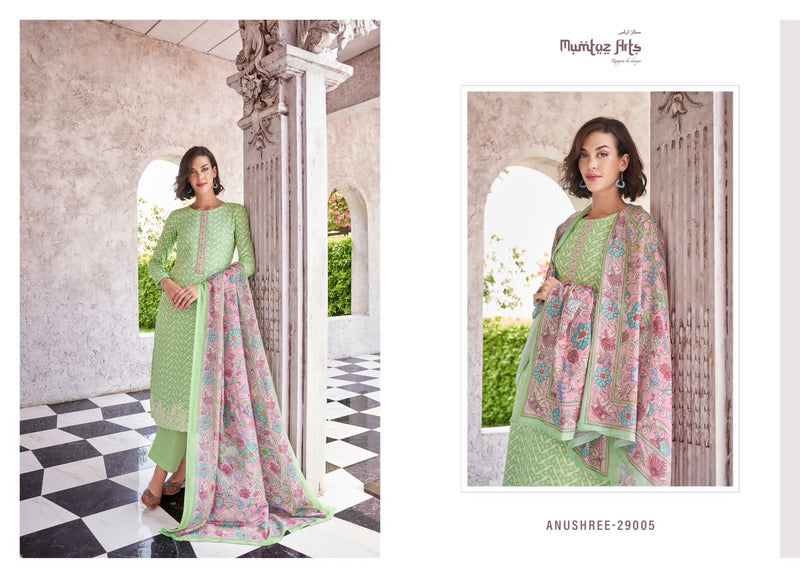 Mumtaz Arts Anushree Lawn Cotton Digital Print With Embroidery Work Suits