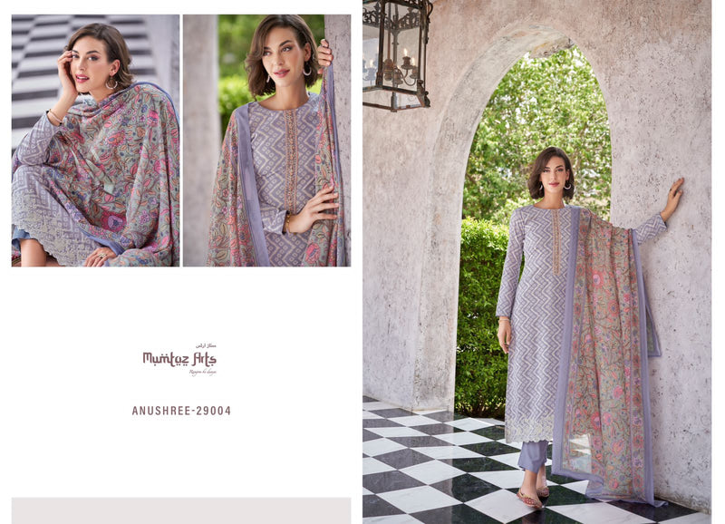 Mumtaz Arts Anushree Lawn Cotton Digital Print With Embroidery Work Suits