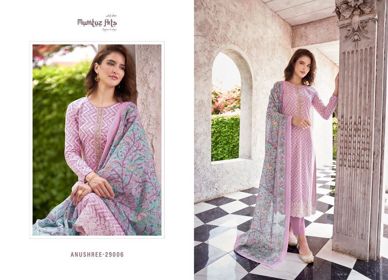Mumtaz Arts Anushree Lawn Cotton Digital Print With Embroidery Work Suits